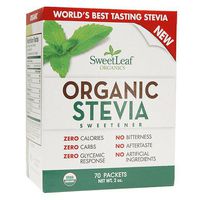 SweetLeaf Organic Stevia Sweetener Packets 70 ea(Pack of 4)