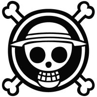 One Piece Anime Logo - Cartoon Decal Vinyl Removable Decorative Sticker for Wall, Car, Ipad, Macbook, Laptop, Bike, Helmet, Small Appliances, Music Instruments, Motorcycle, Suitcase