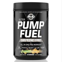 PMD Sports Ultra Pump Fuel Caffeine Free - Pre Workout Drink Mix - Energy, Strength, Endurance, Muscle Pumps And Recovery Complex Carbohydrates And Amino Energy - Rockin Rainbow Sherbert (30 Servings)