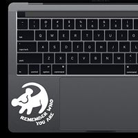 The Lion King Little Simba Remenber Who You Are Macbook Laptop Decal Vinyl Decal Sticker ... (White)