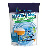 Septic Tank Treatment Packets | Enzyme Rapid Action Breaks Down Grease, Paper, Organic Solids | Controls Drain & Septic Odors - Eco Safe Sewage Backup Prevention: 6 Month Supply
