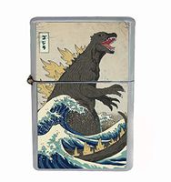 Customized Collectables Godzilla Vintage Japanese Monster SciFi Flip Top Oil Cigarette Lighter