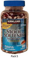 Kirkland Signature Stool Softener 100 mg, 400 Softgels, 5 Pack