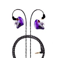 BASN in Ear Monitor Headphones Singer Earphones Noise-Isolating Comfort Earbud for Musicians (BC100 ClearViolet)