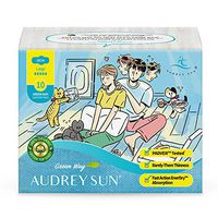 AUDREY SUN Organic Pads Menstrual - Certified Cotton Organic Sanitary Pads for Women - Large - 10 Count 20 Total (Packaging May Vary)