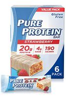 Pure Protein Bars, High Protein, Nutritious Snacks to Support Energy, Low Sugar, Gluten Free, Strawberry Greek Yogurt, 1.76oz, 6 Pack