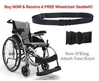 New Karman S-Ergo 106 ( S-Ergo106F18SS ) Ergonomic Wheelchair with 18" Seat, Angle Adjustable Backrest and Fixed Footrest in Silver