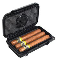 Home or Travel Cigar Humidor ELCIG-3 Waterproof dust-Proof Cigar Case with Pressure Equalization Valve to Keep Your Cigars Safe During Air Flight