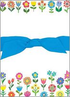 Flower Patch Chunky Thick Bow Notepad, 150 sheets