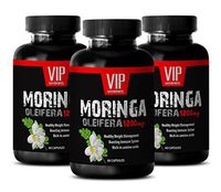 Natural Moringa Oleifera Powder - Moringa OLEIFERA Extract 1200mg - Natural Appetite Suppressant - 3 Bottles 180 Capsules