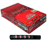 Herb Airtight Tube Pocket Protector with Juicy Jay's Very Cherry 1.25 Flavored Hemp Rolling Papers 24 Count Box DC Crafts Nation- Flag Leaf