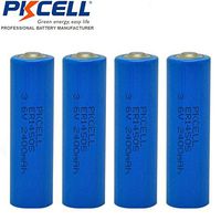 4 Pack AA 14505 2400mAh 3.6V Lithium AA Cell Battery