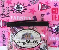 'NUGGLEBUDDY Moist Heat & Aromatherapy Organic Rice Pack for Microwave. Cheerleader Fabric. UNSCENTED! Great Gift Idea!