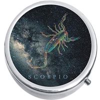 Scorpio Zodiac Stars Medicine Vitamin Pill Box