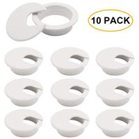 White Desk Grommet 2 Inch, Pack of 10 Plastic Desk Cord Cable Hole Cover Grommet