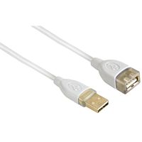 Hama 1.80m USB 2.0 Extension Cable - White