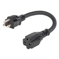 1-Foot Nema 5-15P to 6-20R 12AWG Heavy Duty EV Charging Power Adapter, 15A Household Plug to 6-20R T Blade Adapter Cord for Portable EV Chargers.