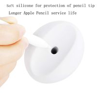 for iPad Pro Pencil Holder Cap Soft Silicone Protective Case Anti-Lost Holder Dock Stand for Apple Portable Stylus Stand Base Touch Pen Nib (White)