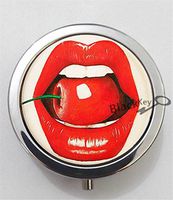 BlackKey Lips Lip 3-Compartment Decorative Pocket Gift Box Case Organizer for Pill, Color 1 -1943