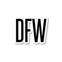 DFW Dallas Sticker Airport Codes Stickers - Laptop Stickers - Vinyl Decal - Laptop, Phone, Tablet Vinyl Decal Sticker S12166