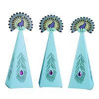 TAKEFUNS 20 Pcs Peacock Shape Candy Box,Peacock Feather Kraft Paper Gift Packaging Box,Peacock Tail Goodie Shape Boxes for Theme Party Supplies Favors