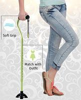 Offset Quad Cane Color: Green