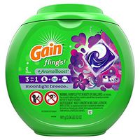 Gain Flings! 3 In 1 Detergent Capsules Moonlight Breeze - 42 CT, Pack of 2, 84 capsules Total