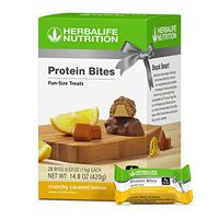 Protein Snack Bites 28 per Box Crunchy Caramel Lemon Flavor for Energy & Nutrition