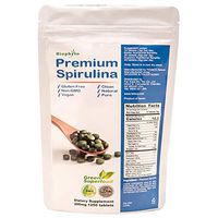 Biophyto Spirulina 200mg - 1250 Tablets -100% Pure-Vegan Green Superfoods, Natural Multivitamins & Minerals- Rich in Protein-Antioxidants -Phycocyanin-Non GMO - Energy and Immunity Support