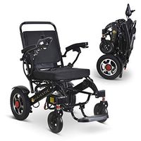 2020 Model Wide Seats Fold & Travel Lightweight Wheelchair Motor Motorized Wheelchairs Electric Silla De Ruedas Power Wheelchair Power Scooter Aviation Travel Safe Heavy Duty Mobility Aids Chair