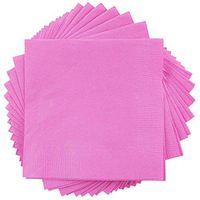 JAM PAPER Small Beverage Napkins - 5 x 5 - Pink - 50/Pack