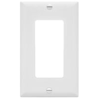 ENERLITES Decorator Light Switch or Receptacle Outlet Wall Plate, Size 1-Gang 4.50" x 2.76", Unbreakable Polycarbonate Thermoplastic, UL Listed, 8831-W, White
