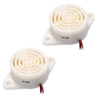 uxcell 2 Pcs DC 3-24V Active Electronic Buzzer Piezo Alarm Sounder Continuous 90dB Beep Speaker