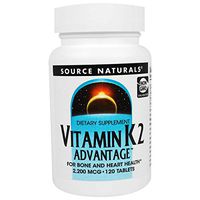 SOURCE NATURALS Vitamin K2 Advantage 2200 Mcg Tablet, 120 Count