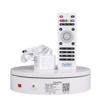 ComXim 360 Degree Photography Turntable for Product Photography, 44LB Capacity, 7.87in Diameter,Remote Control Angle,Speed,Direction, Various Rotation Mode