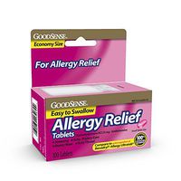 GoodSense Allergy Relief Tablets, Diphenhydramine HCl 25 mg, Antihistamine, 100-Count Allergy Pills