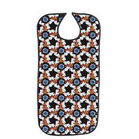 Adult Bib with Crumb Catcher, Waterproof and Double-Layer, Reusable Clothing Protector for Eating and Drink (2#)