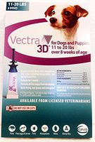 VECTRA 3D Teal for Medium Dogs 11-20 Pounds (6 Doses)