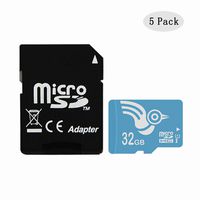 ADROITLARK Memory Card 32GB Micro SD Card Class10 5 Pack with Adapter for Phone/Camera/Tablet(U1 32GB-5Pack)