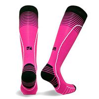 Vitalsox Italian Premium Patented Graduated Compression Silver Drystat Running Socks(1Pair-Compression), Pink, Large
