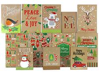 Iconikal Christmas Holiday Kraft Gift Boxes - 3 Sizes, 12-Pack