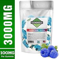 Premium Hemp Gummies - Blue Raspberry - 3000 mg per Bag - 30ct Rings - 100mg per Gummy - Organic Hemp + MCT - 0% THC - Relief for Stress, Pain, Inflammation, Anxiety, Depression, Nausea