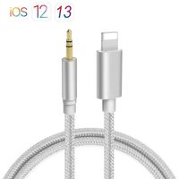 Aux Cable for Car, 3.5mm Audio Cable, Car Aux Cable for iPhone X/Xs/Xr / 8/7 / 6 / Plus 3.3ft 3.5mm Male Audio Adapter for Car Home Stereo &Headphone [Nylon Braided] - Silver
