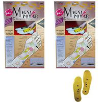 2 Pair Magentic Shoe Insoles Pads Massage Foot Health Care Pain Relief Therapy
