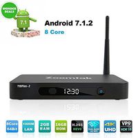 Zoomtak TV Box Octa Core 64Bit 2GB Ram 16GB ROM Android 7.1 Smart TV Box 2.4G/5.8G Wi-Fi Bluetooth 4.0 H.265 HD 4K -Aluminum Shell