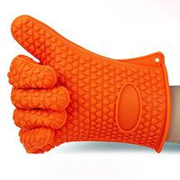 Lyperkin Oven Mitts, Heat Resistant BBQ Gloves, Food Grade Silicone Gloves Kitchen Non-Slip Potholder Pot Holder Baking Mitt for Barbecue, Cooking, Baking