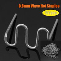 Shentesel 500Pcs Wave Hot Staples for Plastic Stapler Welder Bumper Repair Machine 0.8mm
