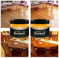 Kitchen Cabinet Cream - Wood Table Cleaner and Furniture Polish, Grease Remover Natural Beewax Furniture Conditioner (2PC)