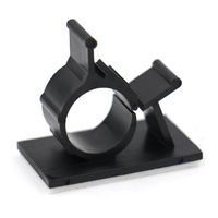 Baomain Adjustable Cable Clips self-Adhesive Backed Nylon Wire Black 25 Pack