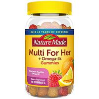 Nature Made Women's Multivitamin + Omega-3 Gummies, 80 Count for Daily Nutritional Support† (Packaging May Vary)